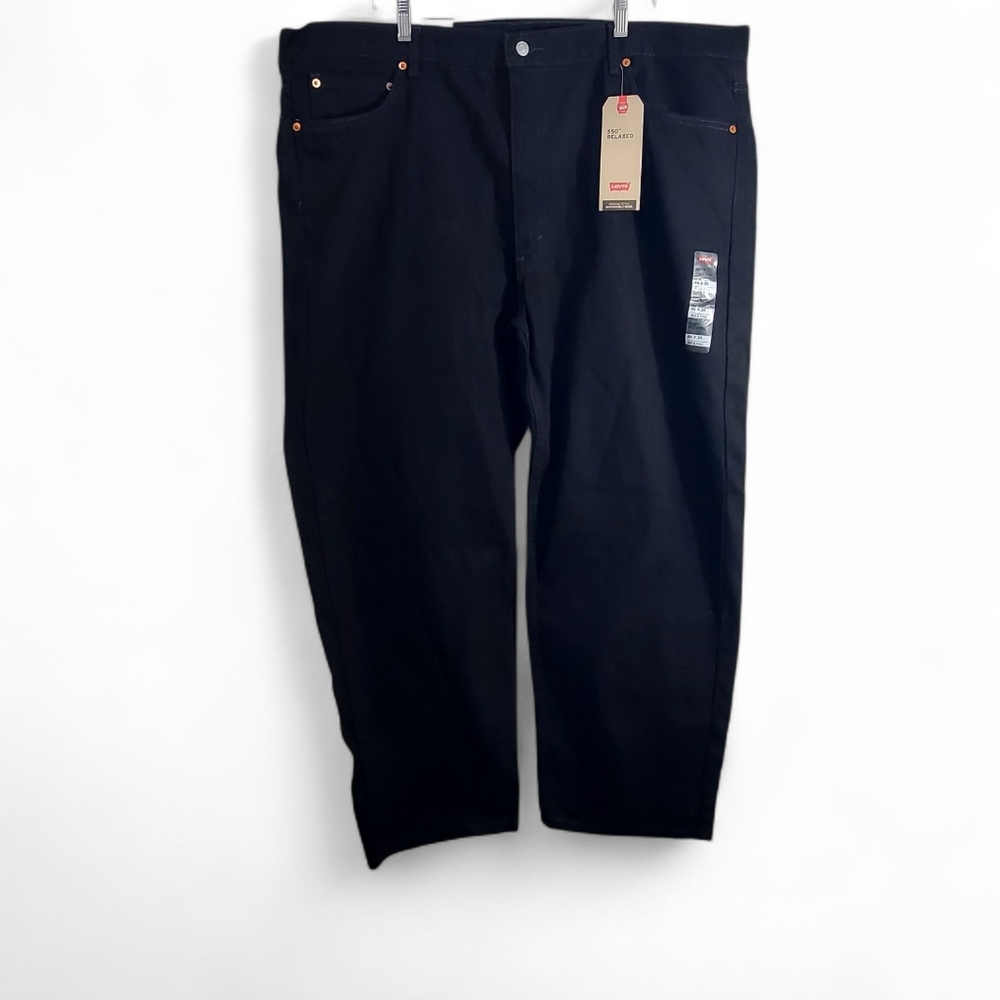 Levi's Men's 550 Relaxed Mid Rise Relaxed Fit Tapered Leg Jeans Black 46 X 30 - Picture 4 of 7